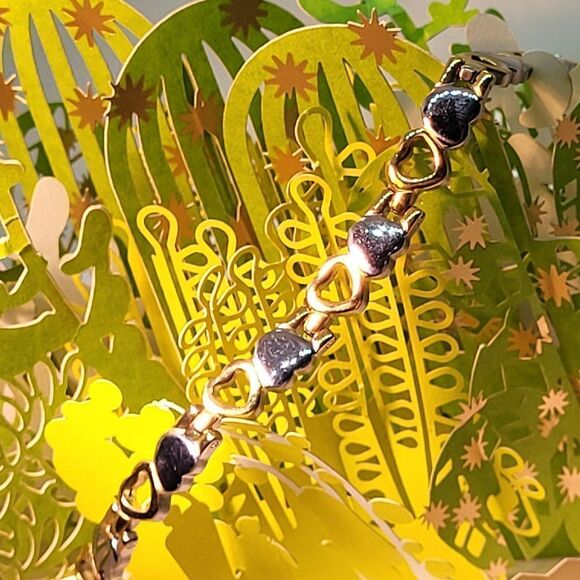 Elite Jewelry New Two-Tone Modern Bracelet 8.5" Long S528 - Picture 2 of 6